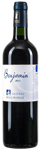 Château Beau Rivage Benjamin, Bordeaux superieur, AOC, red, organic wine
