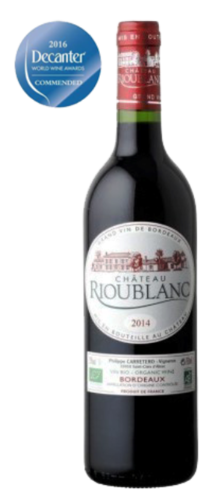 Château Rioublanc Bordeaux AOC, vin bio, rouge de 8,80€