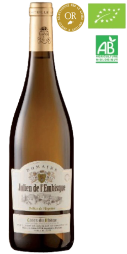 Julien de l'Embiques Délice de Viognier, Rhône, AOP, blanc, organic wine, from € 14,55