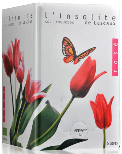 L'Insolite de Lascaux, Languedoc AOC, Vin biodyn., rosé, Bag in Box 5 L