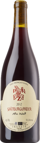Öko-Weingut Zang, "Ortswein", Spätburgunder Alte Welt, Franken, Biowein, rot
