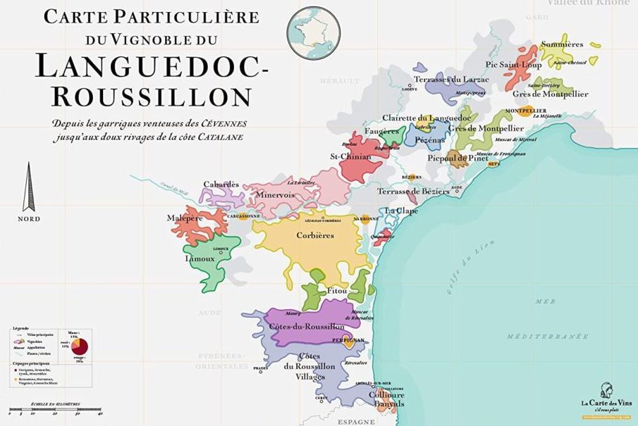 Languedoc-Roussillon-Karte